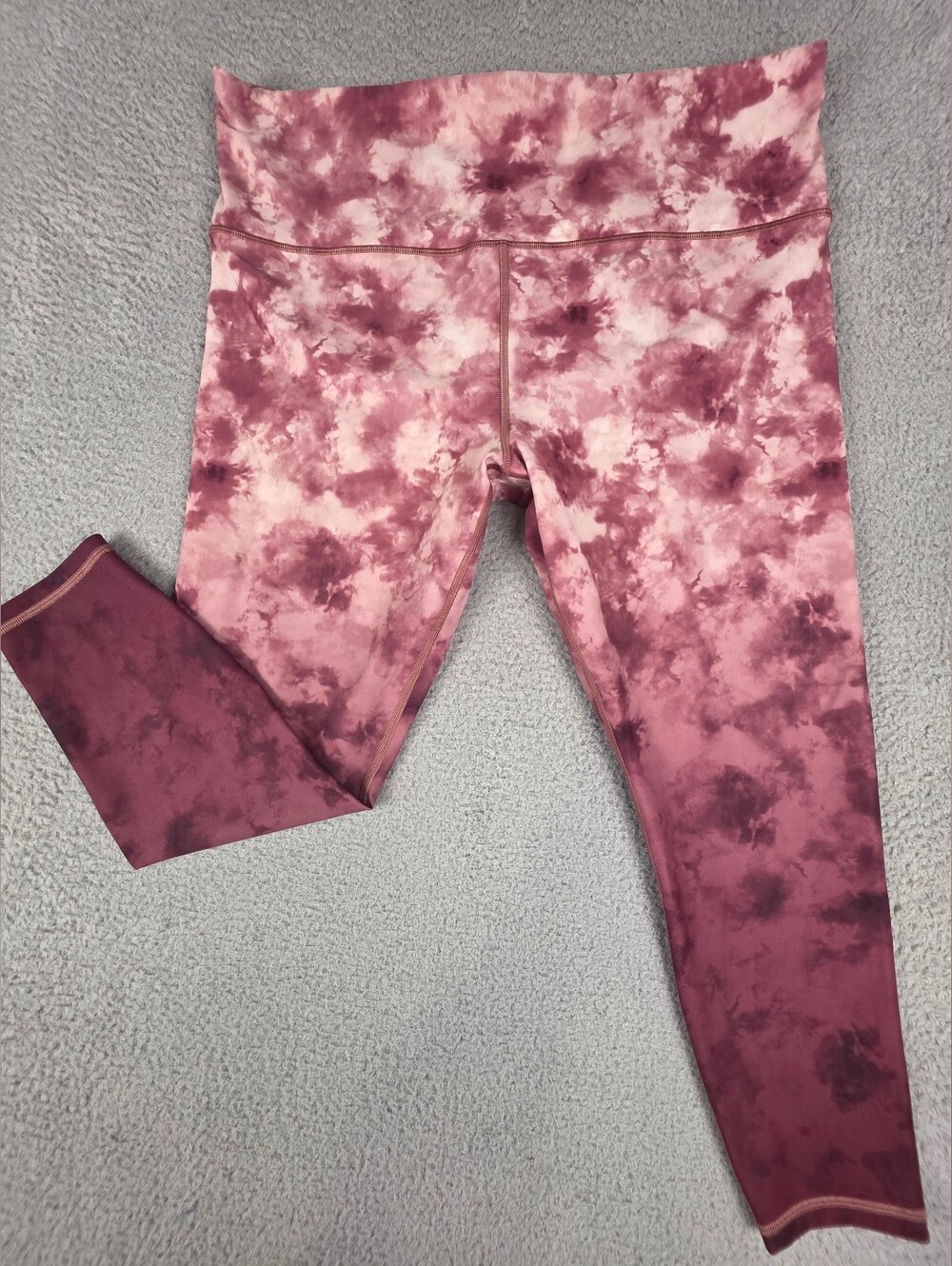ATHLETA Leggings Elation Printed 7/8 Pink Ombre Fuchsia Size XL